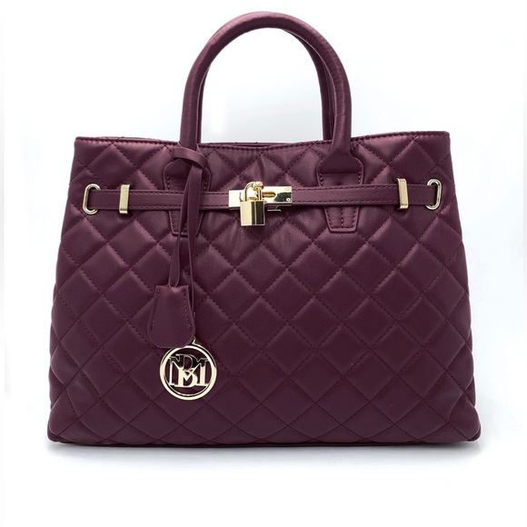 Badgley Mischka Handbags - Badgley Mischka Large Quilted Tote with Front Lock new
